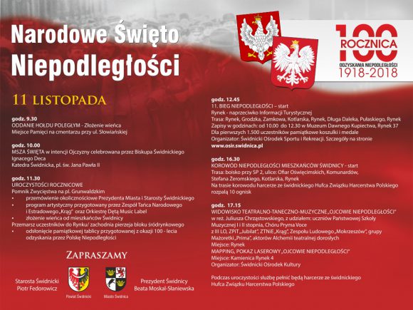 11 listopada — Narodowe Święto Niepodległości - Świdnicki Ośrodek Kultury